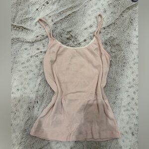 Brandy Melville Pink and White Striped Tank